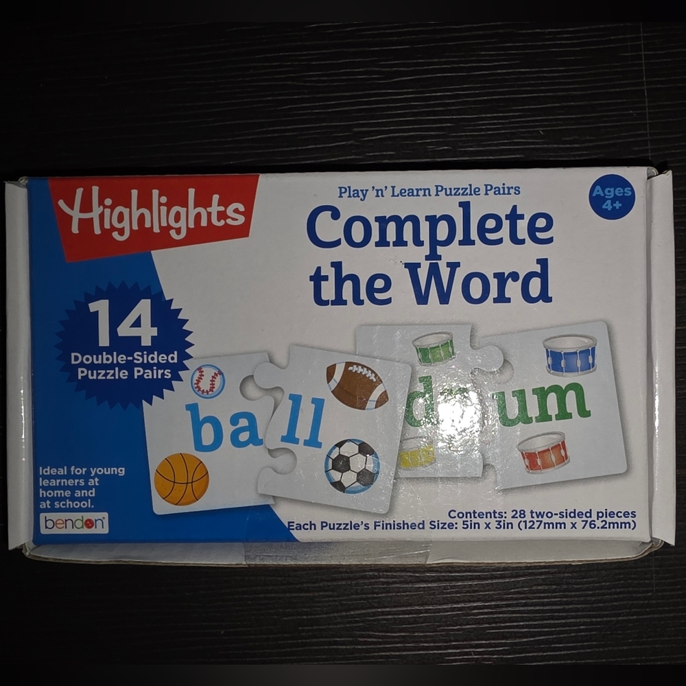 Highlights Complete the Word Puzzle Game